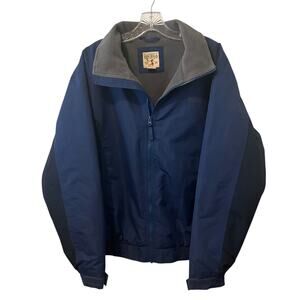 Red Head Jacket Men's M Fleece Lined Full Zip Front Blue 2-Tone